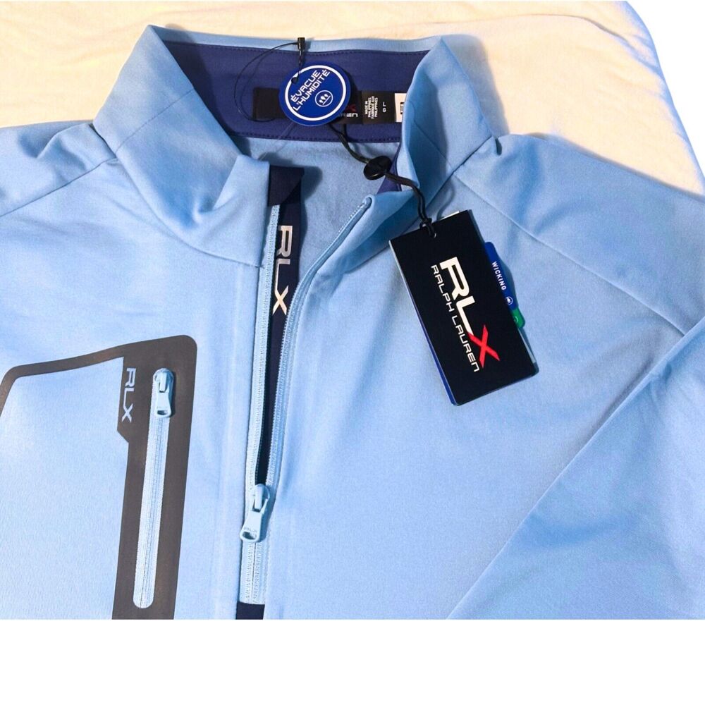 RLX Ralph Lauren Luxury Performance Jersey 1/4 Zip Pullover Blue X-Large $148